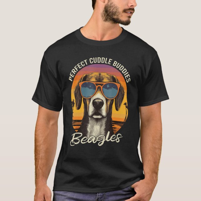 Perfect Cuddle Buddies Beagle Dog T-Shirt (Vorderseite)