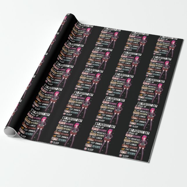 Perfect Day Anime Otaku Girl Japanische Manga Geschenkpapier (Ungerollt)