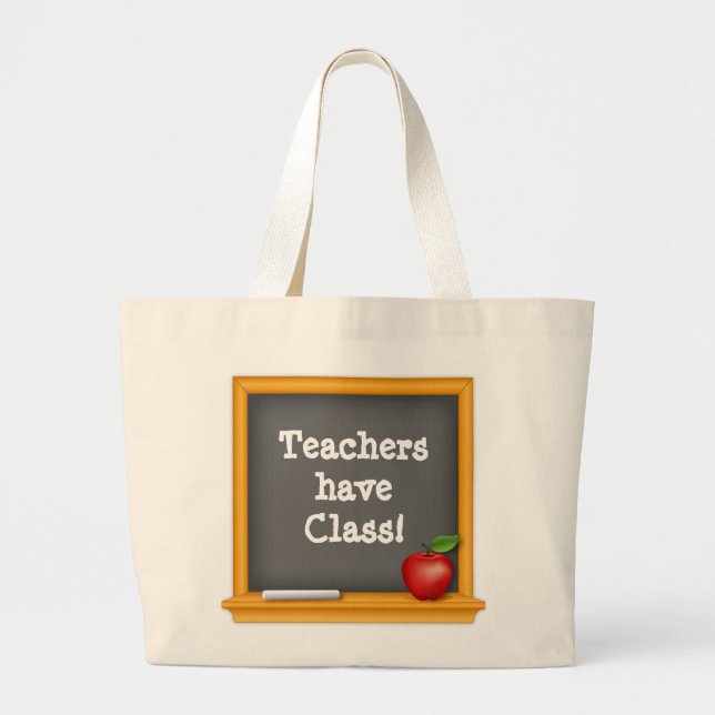Perfect Gift - Lehrer haben Klasse! Jumbo Stoffbeutel (Vorne)