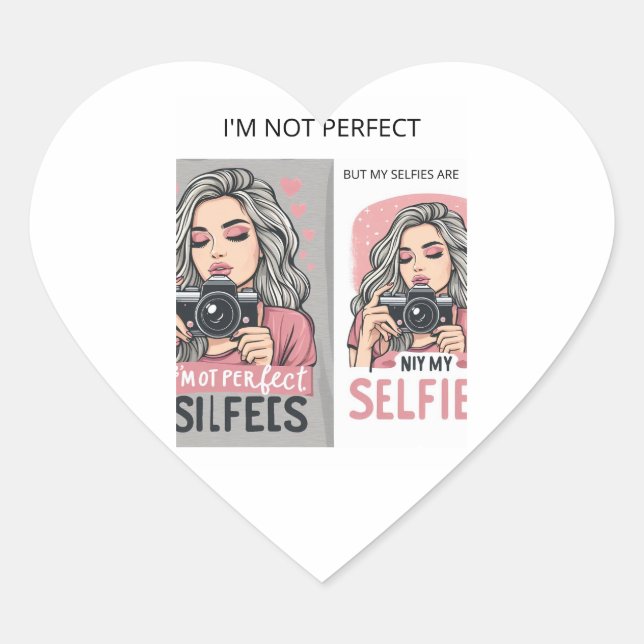 Perfect Girl Herz-Aufkleber (Vorderseite)