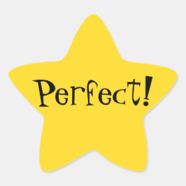 Perfect Gold Star Sticker