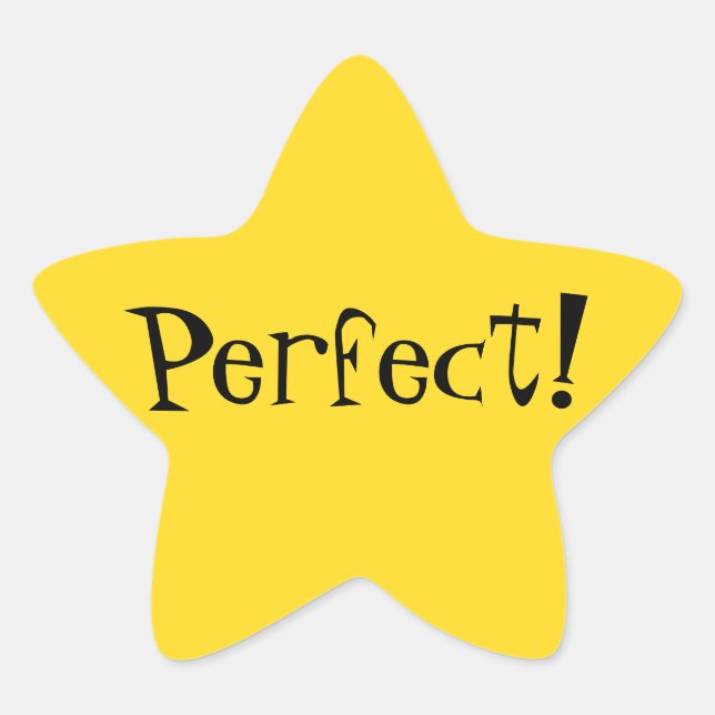 Perfect Gold Star Sticker (Vorderseite)