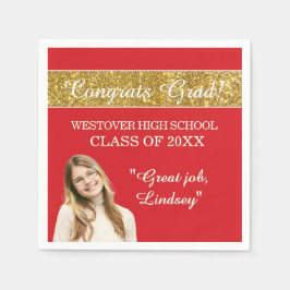 Perfect Graduation Congrats  Serviette