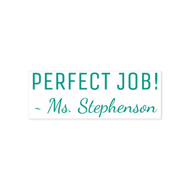 "PERFECT JOB!" + Briefmarke für den benutzerdefini Permastempel (Design)