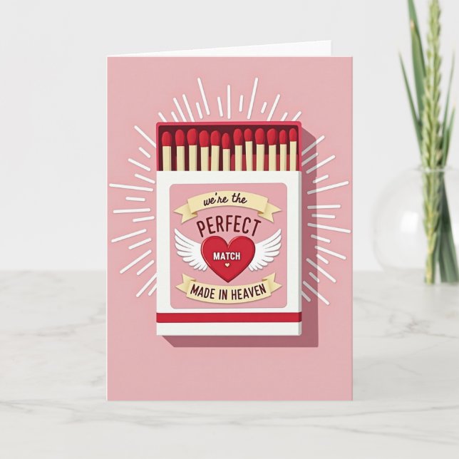 Perfect Love Match Made In Heaven Card Karte (Vorderseite)