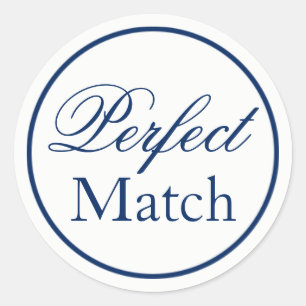 "Perfect Match" Gastgeschenk Hochzeit Sticker - Ma