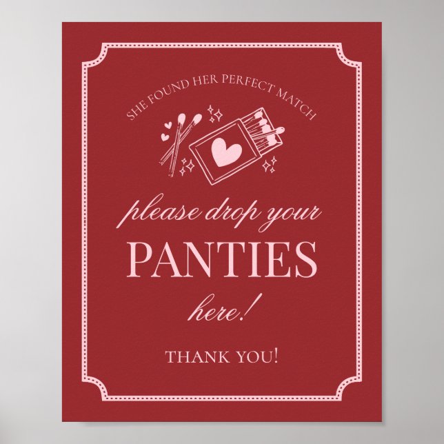 Perfect Match Lingerie Shower Panties Please Sign Poster (Vorne)