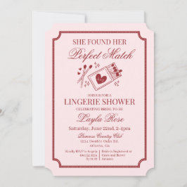 Perfect Match Made in Heaven Pink Lingerie Shower Einladung