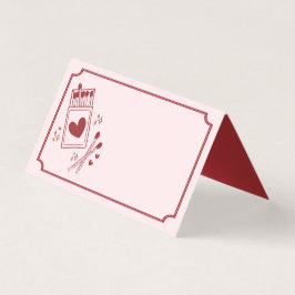 Perfect Match Matchbox Bridal Shower Place Card