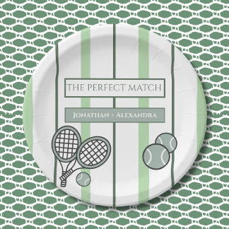 Perfect Match Tennis Couples Bridal Shower Pappteller