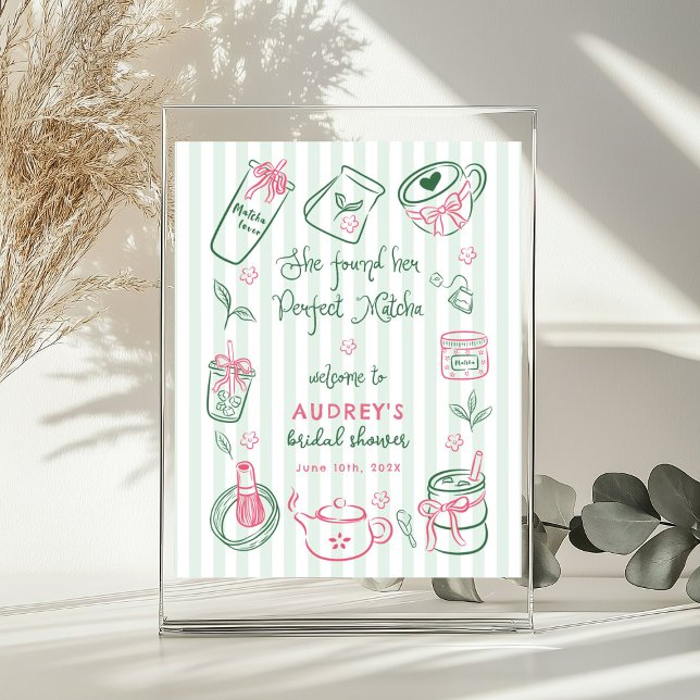Perfect Matcha Bridal Shower Green Welcome Sign Poster (Von Creator hochgeladen)