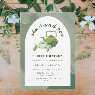 Perfect Matcha Sie fand ihr Brautparty Einladung