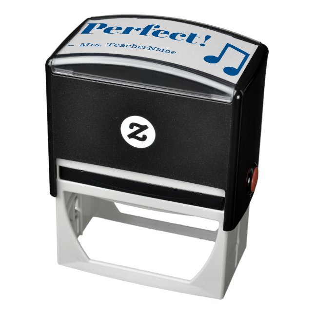 "Perfect!" + Name des Instruktors Gummi-Briefmarke Permastempel (Produkt)