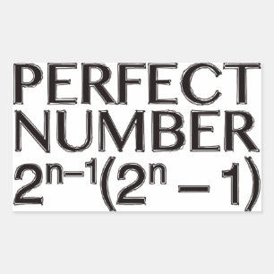 PERFECT_NUMMER RECHTECKIGER AUFKLEBER