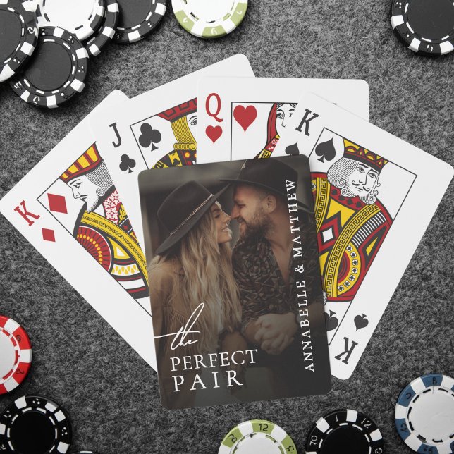Perfect Pair Wedding Photo Spielkarten (Perfect Pair Wedding Photo Poker Cards)