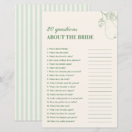 Perfect Pear 20 Fragen zum Bride Game