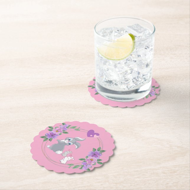 Perfect Pink Easter Bunny with Babies Untersetzer (Vor Ort)