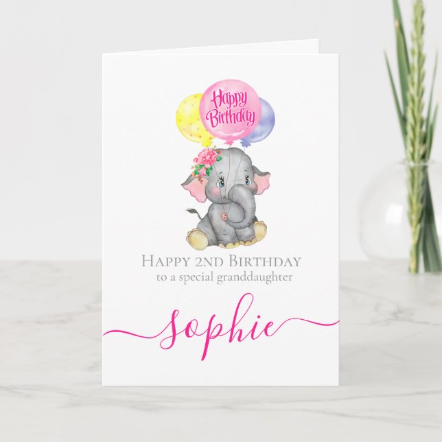 Perfect Pink Girl Birthday Karte (Vorderseite)