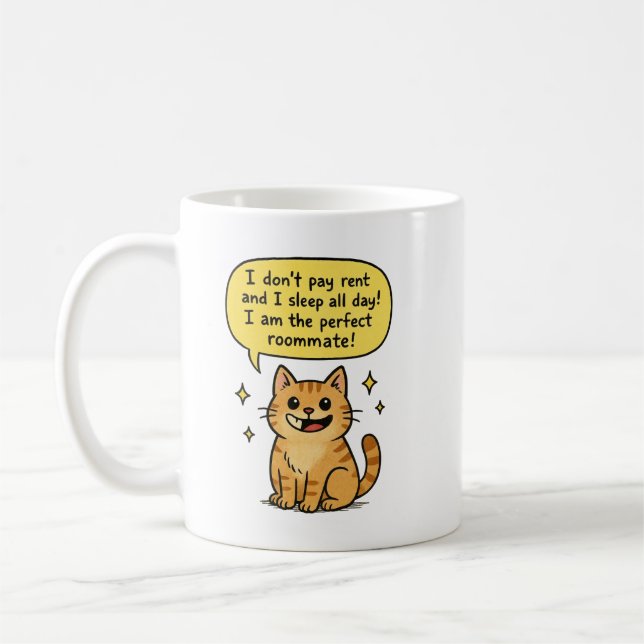 Perfect Roommate Cat Kaffeetasse (Links)