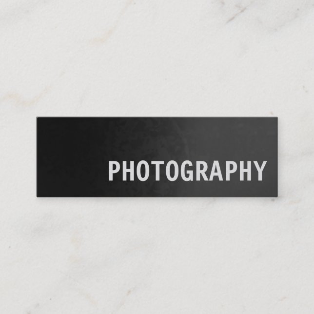 Perfect Slim Gray Fotografy Artist Mini Visitenkarte (Vorderseite)