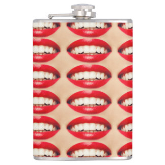 Perfect Smile Femme Fatale Pop Art Flachmann