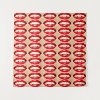 Perfect Smile Femme Fatale Pop Art Wandteppich