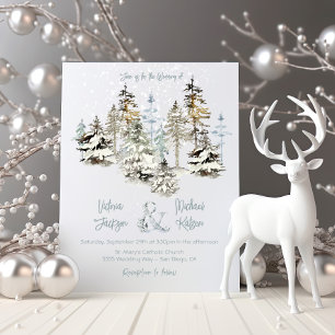 Perfect Snow Forest Wedding Einladungen
