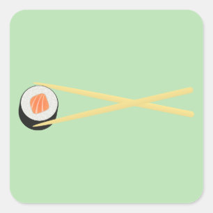 Perfect Sushi I Quadratischer Aufkleber