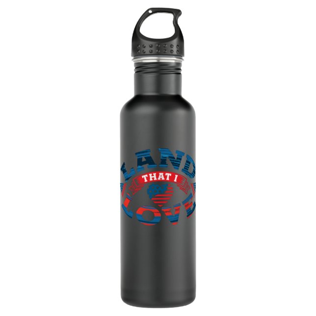 Perfect USA Lover Design America Flag Edelstahlflasche (Vorderseite)