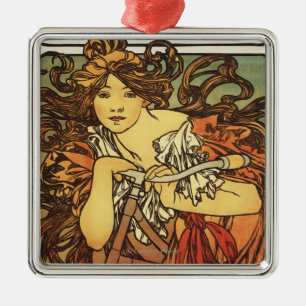 Perfecta Fahrräder mit Frauenwerbung Ornament Aus Metall