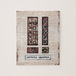 Perfectly Imperfect JIgsaw Puzzle - Brown Abstract<br><div class="desc">A modern abstract design in rust,  beige and neutral colors over a textured background. It says "Perfectly Imperfect".</div>