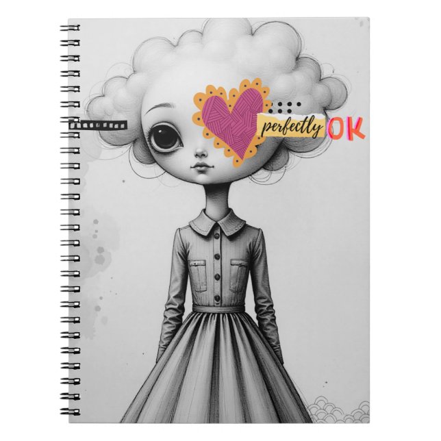 Perfectly Ok Portrait Notebook Journal Notizblock (Vorderseite)