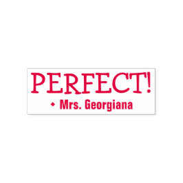 "PERFEKT!" Briefmarke aus Kautschuk Permastempel
