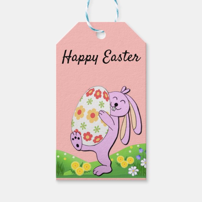 Perfekt, Cool glücklich Ostern, glücklich, sonnig Geschenkanhänger (Vorderseite)