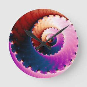 Perfekt - Fraktal Art Runde Wanduhr