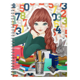Perfekt für die Mädchenmathematik im Neuen Schulja Notizblock