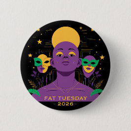 Perfekt für Mardi Gras 2026 Button