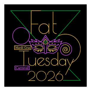 Perfekt für Mardi Gras 2026 Poster