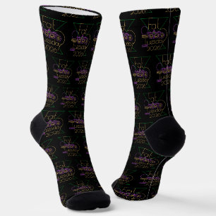 Perfekt für Mardi Gras 2026 Socken