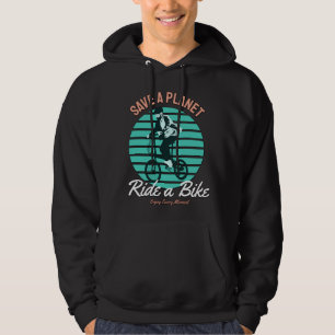Perfekt Gift for Bicycle Lover - Save a Planet Hoodie