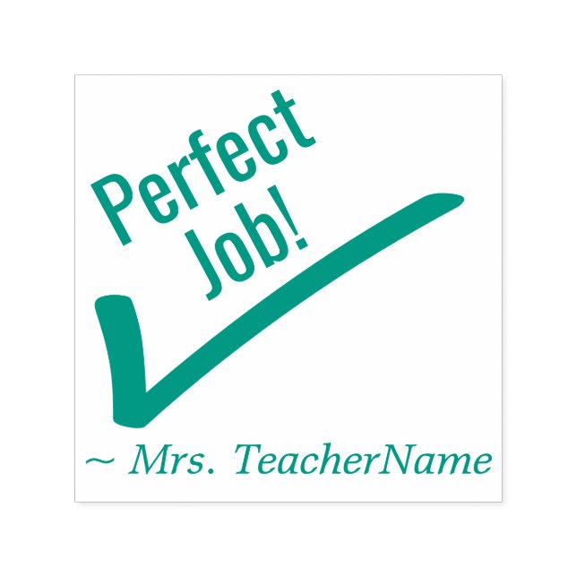 "Perfekt Job!" Briefmarke aus Gummi Permastempel (Design)