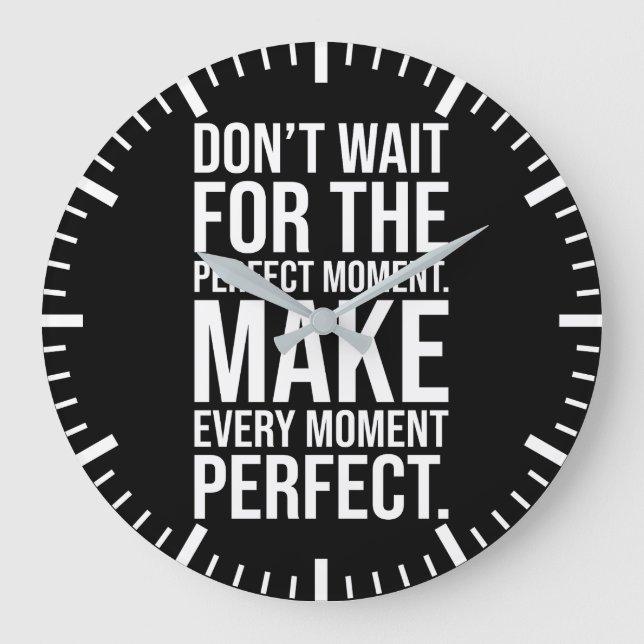 Perfekt machen - Erfolg Motivierend Große Wanduhr (Vorderseite)