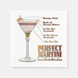 Perfekt Martini Cocktail Rezept: Serviette