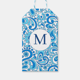 Perfekt Paisley Blue Signature Geschenkanhänger