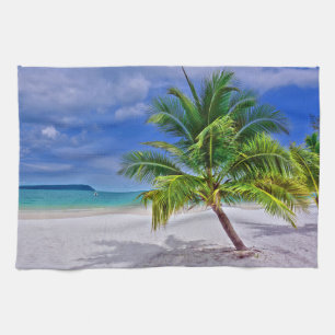 Perfekt Palm Tree Tropical Island Beach Geschirrtuch