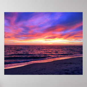 Perfekt Paradise Beach Sonnenuntergang Poster