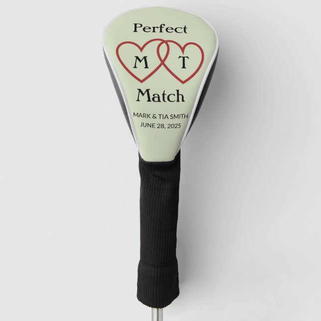 Perfekt passende Personalisierte Golf Head Cover Headcover (Vorderseite)