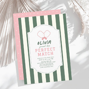 Perfekt passendes Picklebal Stripe Brautparty Einladung