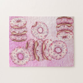 Perfekt rosa Party Iced Sprinkle Donuts HARD