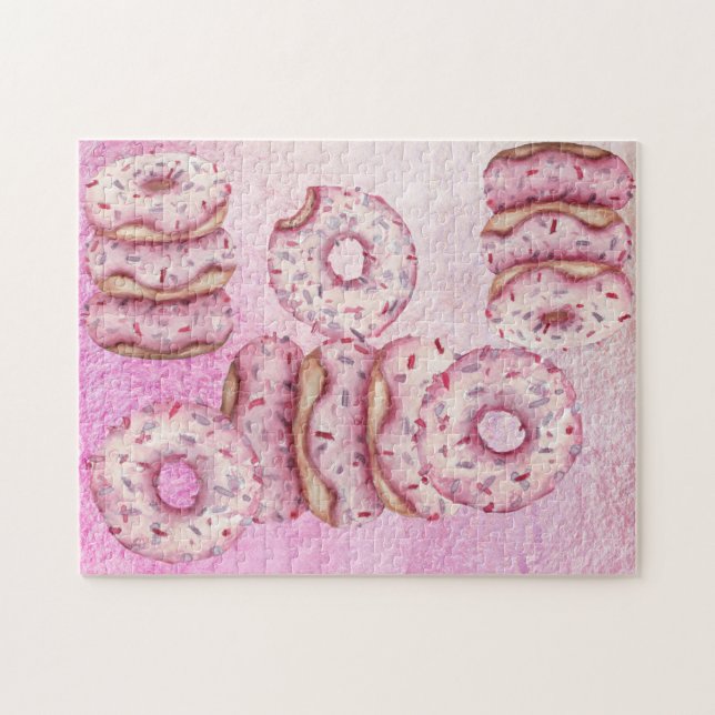 Perfekt rosa Party Iced Sprinkle Donuts HARD (Horizontal)